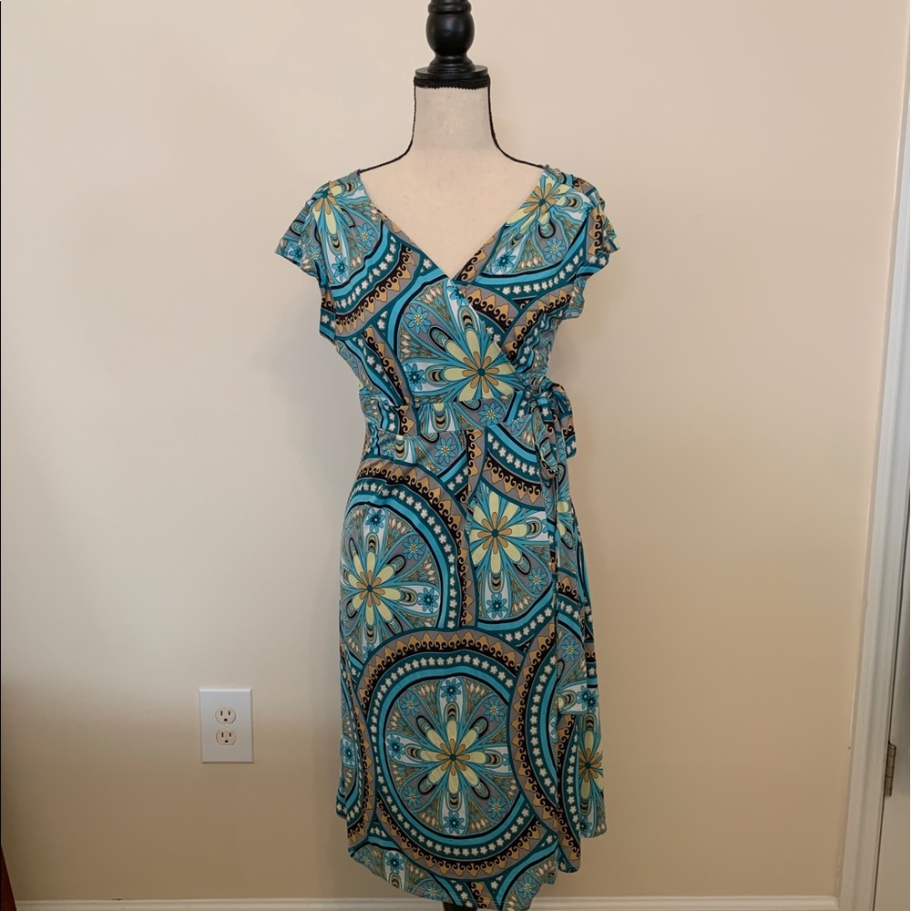 Paisley wrap dress